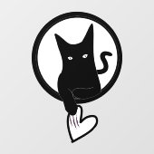 愛の猫の窓が愛の詩人アディラ・アコウに貼られる ウィンドウサイン (シート)