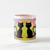 愛の猫 ツートーンマグカップ (中央)