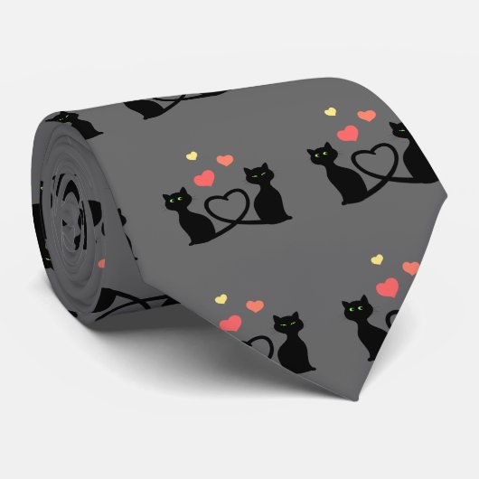 愛の猫 ネクタイ (ロール)
