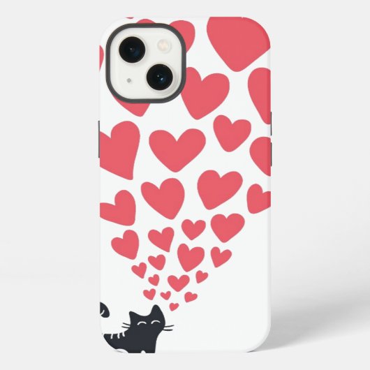 愛の猫 iPhoneケース (裏面)