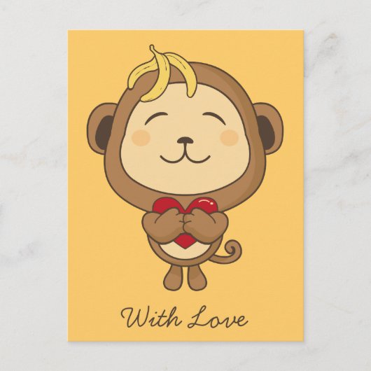 愛の猿 ポストカード (正面)