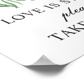 愛の甘い取り扱い。熱帯の結婚緑 ポスター (角)