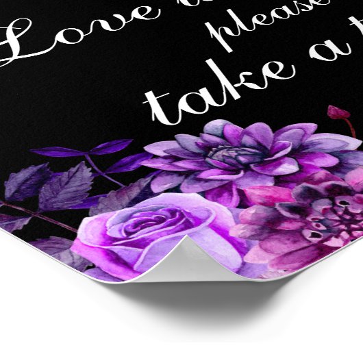 愛の甘い取り扱い。紫と黒結婚の ポスター (角)