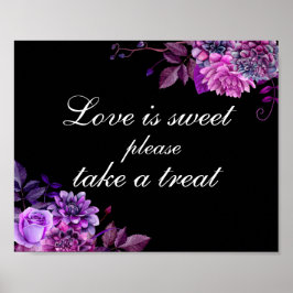 愛の甘い取り扱い。紫と黒結婚の ポスター