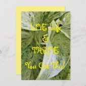 愛の生活と繁栄フラットグリーティングカード (正面/裏面)