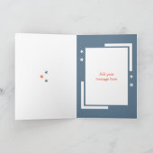 愛の甥のペンギンと灰色のクリスマス シーズンカード (内部)