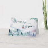 愛の疑問に思水の色の霧のパインの森 シーズンカード (正面)