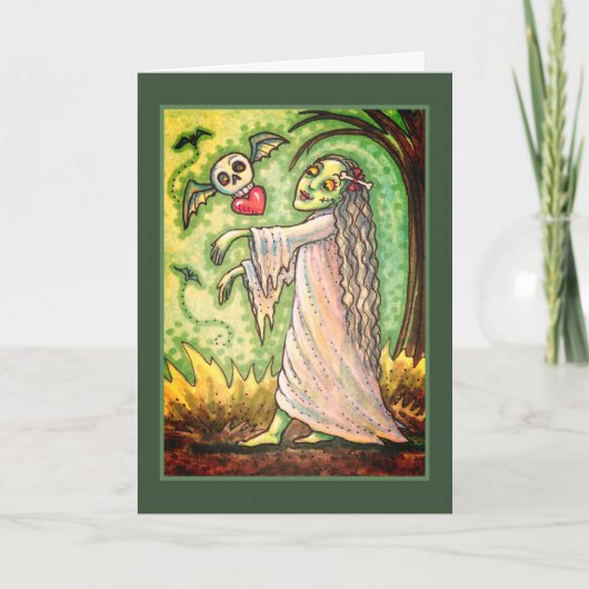 愛の病気の女の子ゾンビ後を追ーの彼女のハートは、ウィムシー シーズンカード (正面)