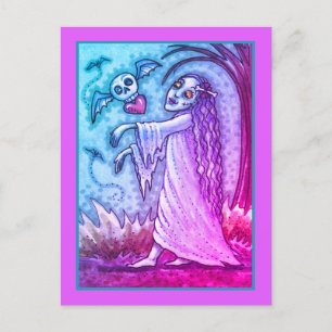 愛の病気の女の子ゾンビ後を追ーの彼女のハートは、ウィムシー シーズンポストカード