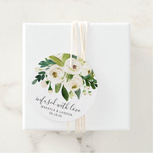 愛の白いエレガントフローラが詰め結婚込む フェイバータグ (インサイチュ)
