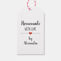 愛の白いスクリプト名ギフトラベルと自家製