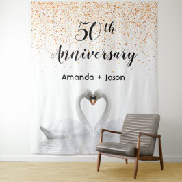 愛の白いスワン50周年記念 タペストリー