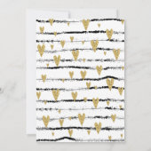 愛の白い結婚前お披露目招待状(2羽のスワン) 招待状 (裏面)