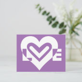 愛の白と紫 ポストカード (スタンド正面)