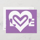 愛の白と紫 ポストカード (正面/裏面)