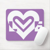 愛の白と紫 マウスパッド (マウス)
