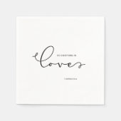 愛の白についての聖書の詩 スタンダードカクテルナプキン (正面)