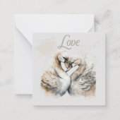 愛の白鳥 ノートカード (正面)