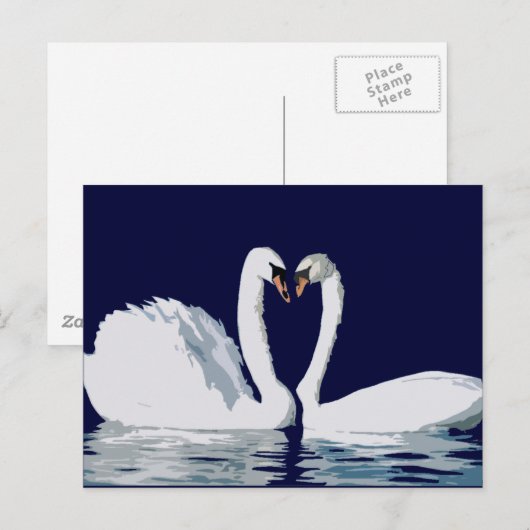 愛の白鳥 ポストカード (正面/裏面)