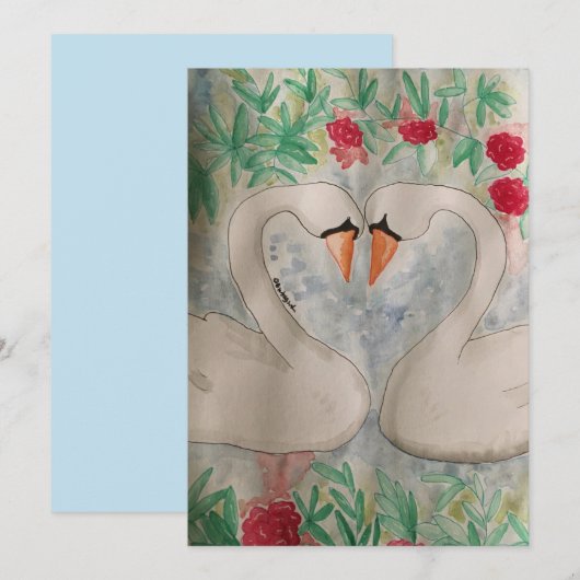 愛の白鳥 招待状 (正面/裏面)