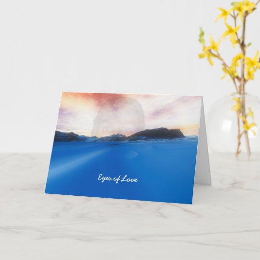 愛の目 カード (黄色い花)