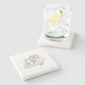 愛の目：ヴィンテージロマンチック美しい。 ストーンコースター (横)