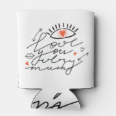 愛の目：ヴィンテージロマンチック美しい。 缶クーラー (裏面)