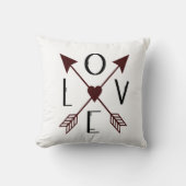 愛の矢をパーソナライズ結婚した婚約カップル クッション (正面)