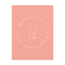 愛の社交距離を贈るピンクかわいい猫ロック