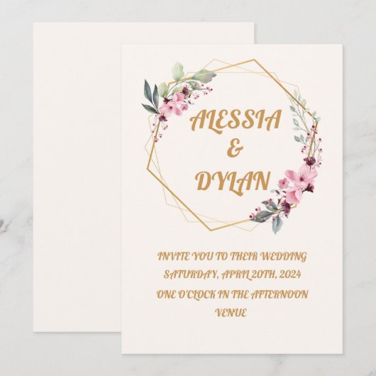 愛の祝祭 招待状 (正面/裏面)