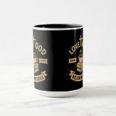 愛の神コーヒーを飲読む本クリスチャンヴィンテージ マグカップ (中央)