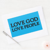 愛の神、愛の人ステッカー 長方形シール (封筒)