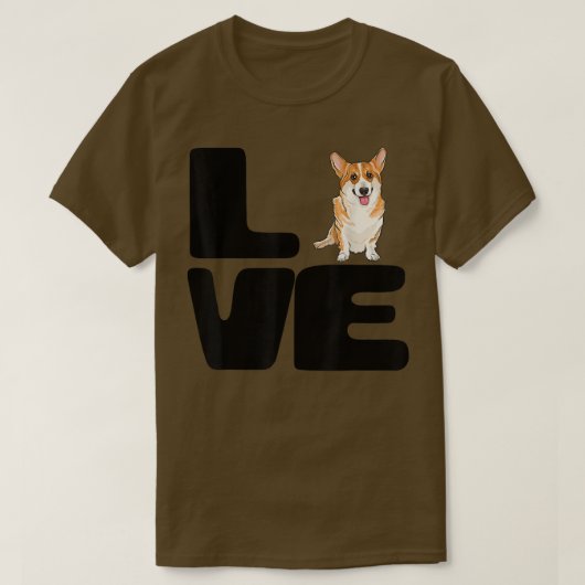 愛の私のペンブレークウェルシュコーギー犬の恋人のギフト Tシャツ (デザイン正面)