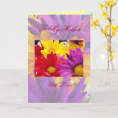 愛の私の母に カード (黄色い花)