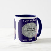 愛の私のBabciピンクのチューリップポーランド祖母マグカップ マグカップ (正面右)