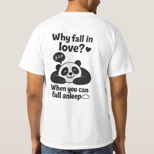 愛の秋が眠れる理由 Tシャツ (裏面)