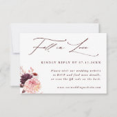 愛の秋秋結婚のQRコード 出欠カード (正面)