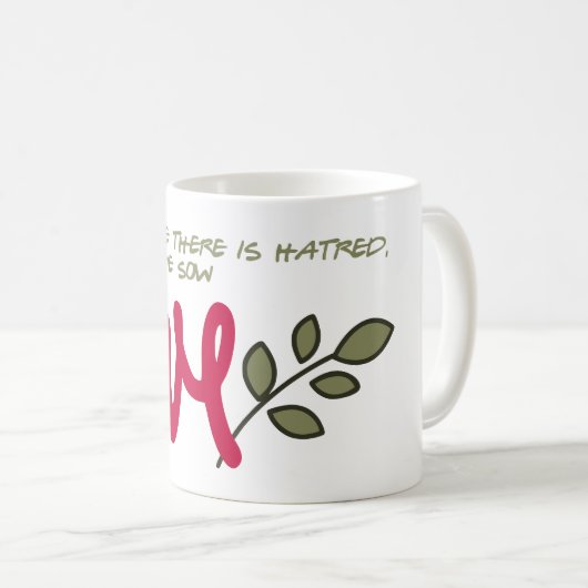 愛の種をまく コーヒーマグカップ (正面右)