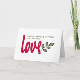 愛の種をまく サンキューカード