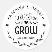 愛の種を結婚育てる ラウンドシール (正面)