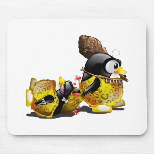 愛の穴居人のタキシード マウスパッド (正面)