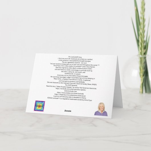 愛の空白の泡をカードに刻む サンキューカード (裏面)