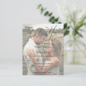 愛の笑いと永遠結婚の写真招待状 (スタンド正面)