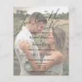 愛の笑いと永遠結婚の写真招待状 (正面)