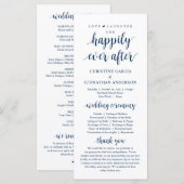 愛の笑い楽しい後に結婚の式 プログラム (正面/裏面)