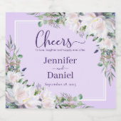 愛の笑い牡丹オーキッドピンク結婚のトースト スパークリングワインラベル (シングルラベル)