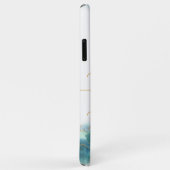 愛の笑い生活ターコイズ水の色の水晶瑪瑙 Case-Mate iPhoneケース (裏面/右)