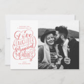 愛の笑い魔法の思い出ホリディフォトカード シーズンカード (正面)