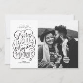 愛の笑い魔法の思い出ホリディフォトカード シーズンカード (正面)