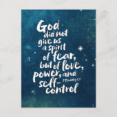 愛の精神を恐れないキリスト教信仰イエス神 シーズンポストカード (正面)